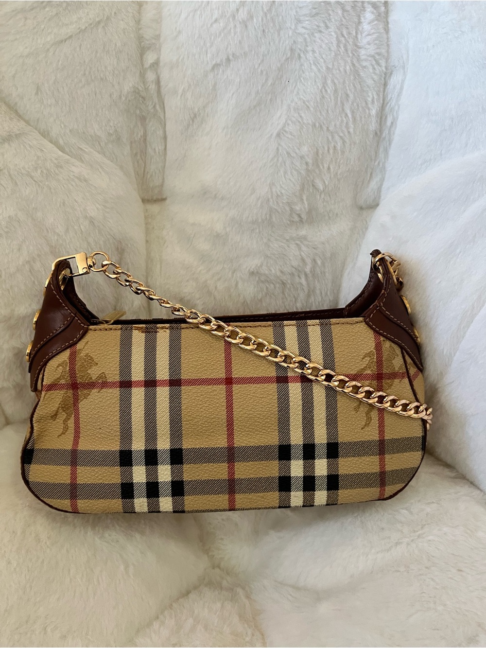 Burberry Haymarket vintage shoulder bag